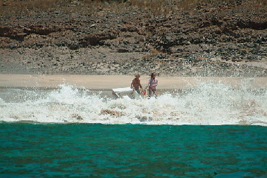 Tom und Susi von den Wellen an Land gespuelt