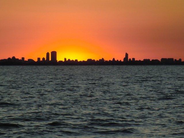 Sonnenuntergang über Buenos Aires