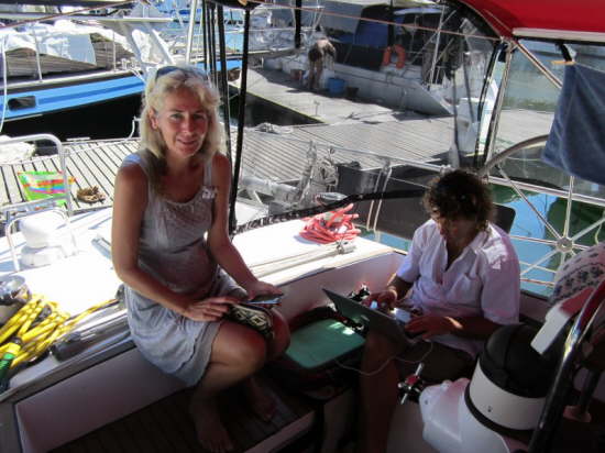 7.12.Andrea und Richard im Mira-Office